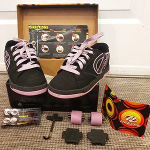 HEELYS PROPEL 2.0 SKATE SHOES - SIZE 3 YOUTH - BLACK & LILAC - STYLE # 770516H